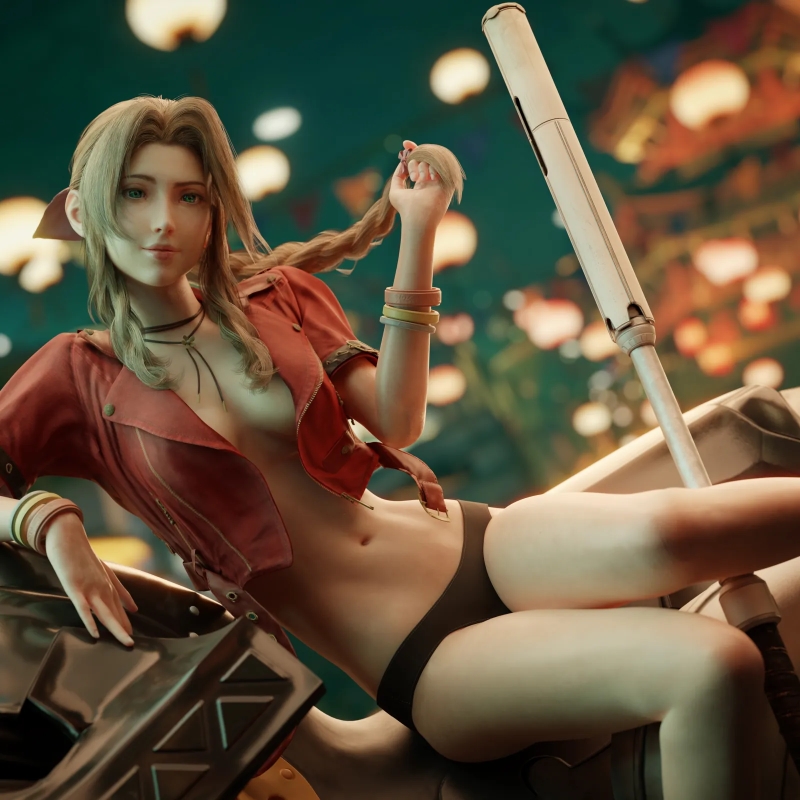 【Blender】Aerith Gainsborough【最终幻想】-小渣渣