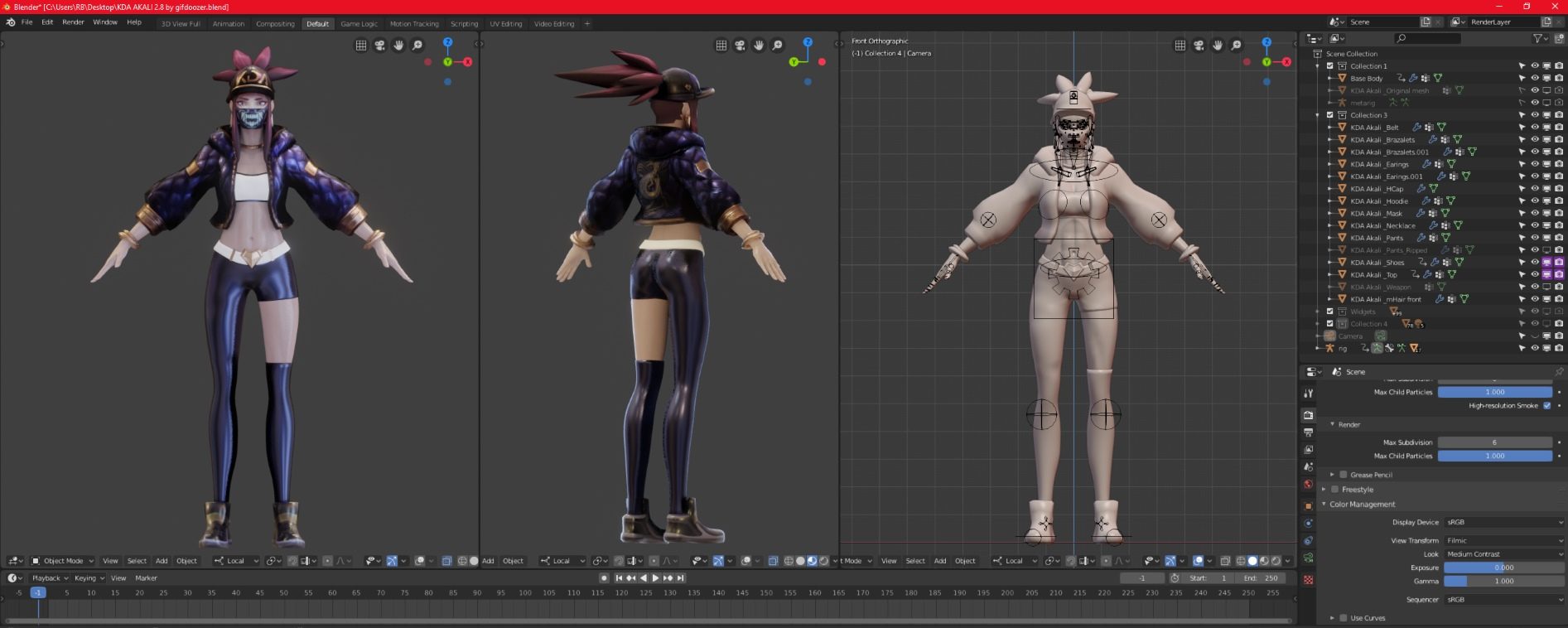 图片[2]-【Blender】Akali KDA-小渣渣