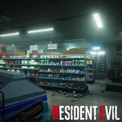 【Blender】《生化危机 2》- 便利店-小渣渣