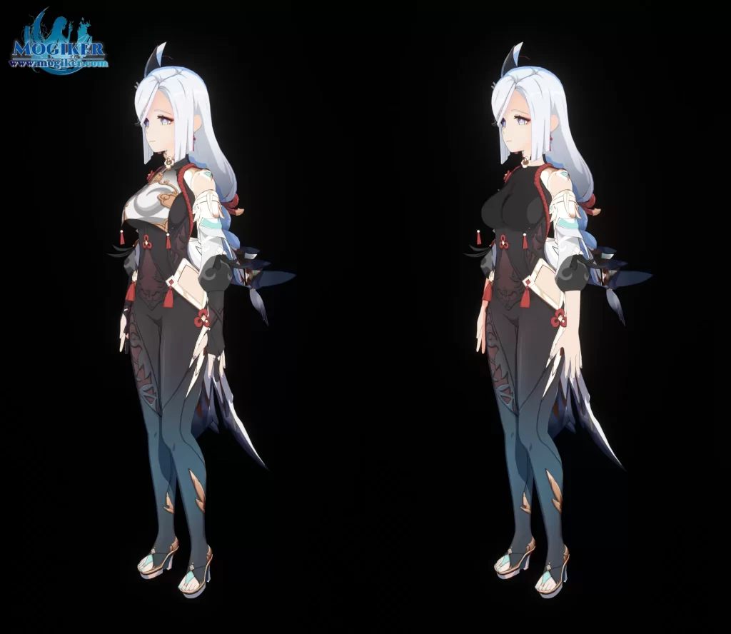 图片[3]-【Blender】申鹤【原神】-小渣渣