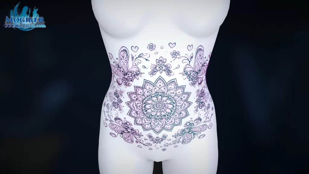 【VRM纹身】Node.wenshen_花朵3.1-模力星轨