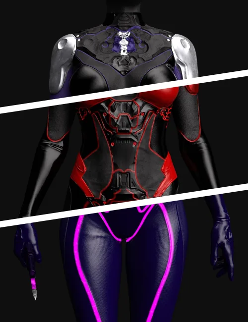 【DAZ】AH Princess 系列 Vanguard 连体衣纹理扩展包 (G9)-模力星轨