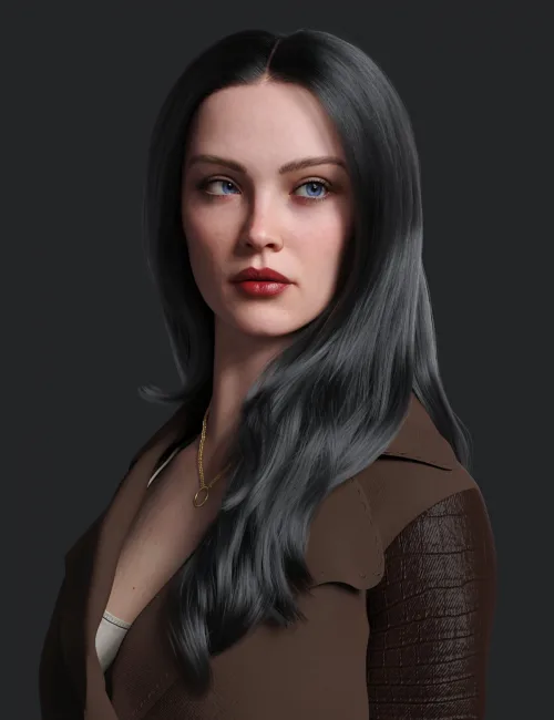【DAZ】dForce Angelina 发型 (G9)-模力星轨