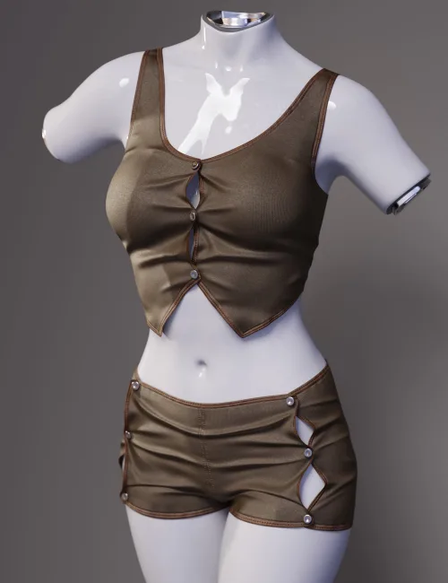 【DAZ】dForce 纽扣套装 02 (G9)