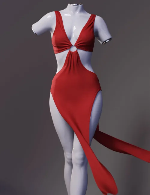 【DAZ】dForce 缠裹式腰布连衣裙 (G9)-模力星轨