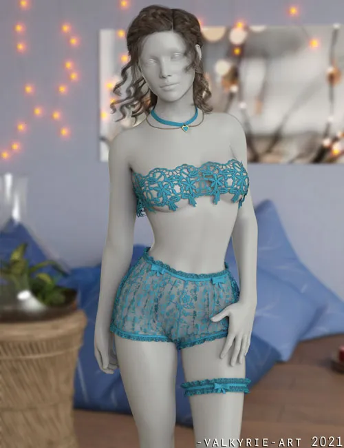 【DAZ】InStyle - dForce Bonne Nuit 服装 (G8F)-模力星轨